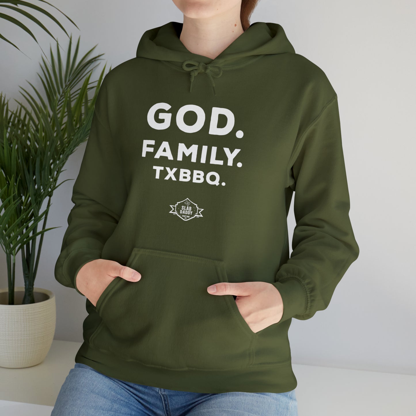 God Family TX BBQ  Hooded Sweatshirt